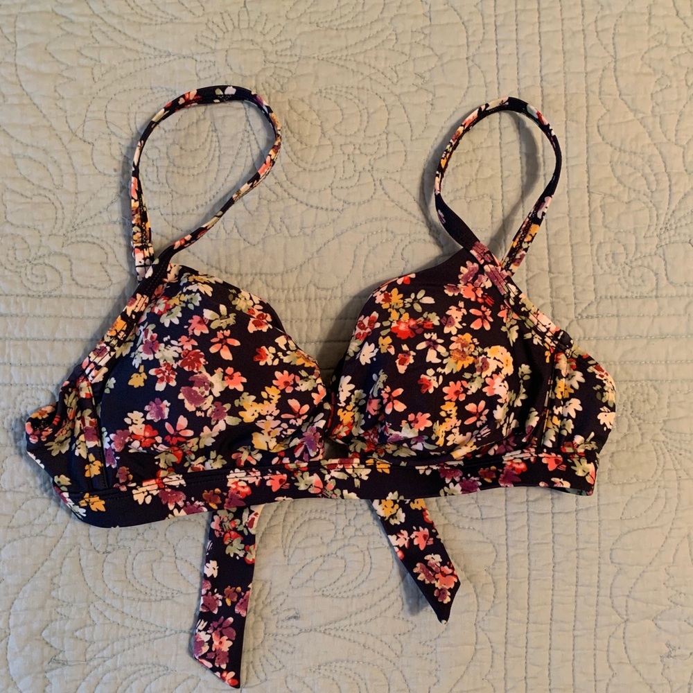 Small floral bikini top
